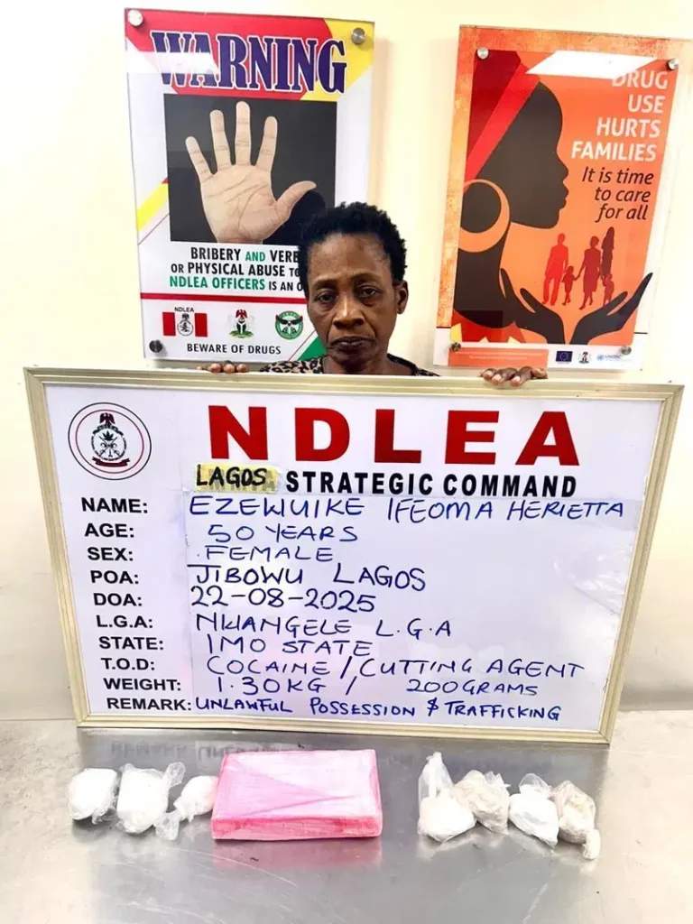 NDLEA nabs widow using fake pregnancy to traffic cocaine, seizes over 68,000kg of drugs nationwide NDLEA nabs widow using fake pregnancy to traffic cocaine, seizes over 68,000kg of drugs nationwide